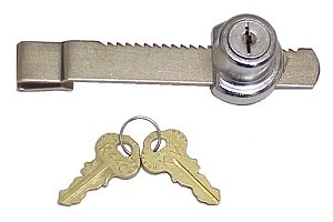 images/Knape and Vogt 3-3 8in. Ratchet Glass Show Case Lock - Keyed Alike (Chrome) (20)