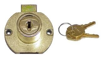 National 15 16in. Disc Tumbler Drawer Lock - Keyed Alike (Bright Brass) (21)